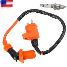 Topgearsltd 710414142066 Ignition Coil Kit For Honda Fourtrax 300 2x4 And 4x4 Atv 1996 With Spark Plug