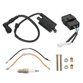 Tr48122 Turitrade Ignition Coil Cdi Spark Plug Kit For Kawasaki Bayou 300 Klf300b 1988-2004 New