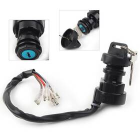 Twoagain 550720277300 1 Set Ignition Key Switch For Polaris Trail Boss 250 350 2x4 4x4 1989-1995 Black