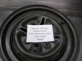 1d9-f5180 Yamaha 2005 450 Kodiak 4x4 Front Wheel / Rim 12x6