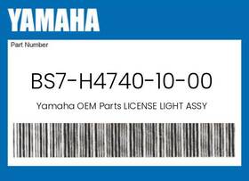 Bs7-h4740-10-00 Yamaha Genuine License Light Assy -