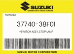 Suzuki Genuine Switch Assy, Stop Lamp 37740-38F01. Fixed Price $105.83.