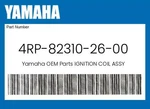 Yamaha Genuine Ignition Coil Assy 4RP-82310-26-00. Fixed Price $67.06.