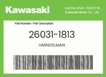 Kawasaki Genuine Harness,main 26031-1813. Fixed Price $703.25.