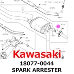 New Kawasaki Genuine 2019-2023 Mule Pro-fxt Spark Arrester 18077-0044. Fixed Price $148.99.