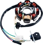 Outside 50CC 8-COIL Magneto/stator VERTICAL/GY6 4-STROKE Part# 08-0205 New. Fixed Price $72.63.