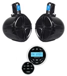 Rockville RGHR2 Marine Bluetooth Receiver, USB+REMOTE+(2) 8" Wakeboard Speakers. Fixed Price $244.95.