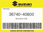 Suzuki Genuine Box Assy, Fuse 36740-40B00. Fixed Price $22.93.