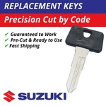 Suzuki Ignition Replacement Key Motorcycles Atvs Scooters Codes D32010-D39697. Fixed Price $11.99.