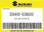 Suzuki Genuine Coil Assy, Ignition 33410-03B00. Fixed Price $109.43.