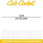 Cub Cadet 725-2003 Power Receptical Z Slt Gt 1550 1554 I1050 I1046 I1042. Fixed Price $37.53.