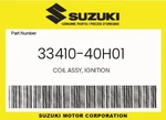 Suzuki Genuine Coil Assy, Ignition 33410-40H01. Fixed Price $115.10.