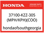 Honda Oem Part 37100-KZZ-305 Meter Assy., Combination (mph/kph)(coo). Fixed Price $408.91.