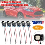 6PCS Fuel Injector Connector Pigtail Plug Wiring Harness Fit Ford Chevy Dodge. Fixed Price $23.99.