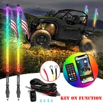 Pair 4FT Rgb Spiral Whip Light Key On Wire Combo For Kawasaki Teryx Krx 1000. Fixed Price $139.99.