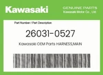 Kawasaki Genuine Harness,main 26031-0527. Fixed Price $399.71.