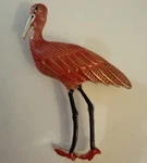 Scarlet Ibis Bird Red High Heels Brooch Flamingo Fancy Pretty Pink. Fixed Price $14.99.