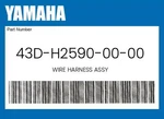 Yamaha Genuine Wire Harness Assy 43D-H2590-00-00. Fixed Price $217.59.