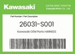 Kawasaki Genuine Harness 26031-S001. Fixed Price $120.92.
