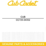 Cub Cadet 725-04352 4X4 Rocker Switch Volunteer Wt Tracker Sport Limited Le Fis. Fixed Price $52.24.