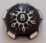 Yamaha Blaster, Warrior, Banshee Aluminum Gas Tank Cap, Flame Black & Polished. Fixed Price $69.95.
