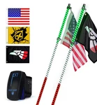 Pair 5FT Led Whip Lights For Rzr Utv Atv Sand Rail 4X4 Jeep Gwr Safety Flag Pole. Fixed Price $161.99.