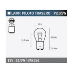 47965 - 12V21/5W Bulb Compatible With Piaggio Typhoon 125 2T X (M020). Fixed Price $23.52.