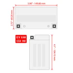 Caltric Agm Battery For Yamaha Raptor YFM700R 2006-2020 / 12V 8AH Cca 140. Fixed Price $60.99.