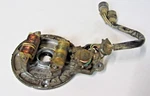 1989 Yamaha YFM100 Champ Moto 4 Magneto Stator Generator On Plate #M8-30. Fixed Price $85.00.