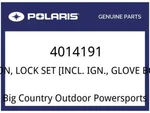 Polaris Ignition Lock Set Assembly, Part 4014191. Fixed Price $331.00.