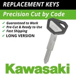 Kawasaki Motorcycle Keys 1999+ Long Replacement Cut Code Z5251-Z5500. Fixed Price $13.99.