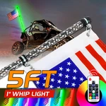 5FT Rgb Spiral Led Whip Lights Antenna Chase + Flag&remote For Atv Utv Jeep. Fixed Price $59.99.