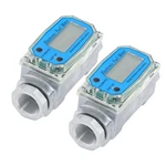 1" 2.6-26 Gpm Digital Turbine Flow Meter For Liquid W/ 3/4 Interface 2PCS. Fixed Price $49.75.