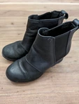 Sorel Joan Of Arctic Ii Wedge Chelsea Boot Black Leather Women 6 Eur 37. Fixed Price $50.99.