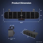 600W 25" 8 Speaker Bluetooth Polaris Atv Utv Rzr Waterproof Led Sound Bar System. Fixed Price $197.98.