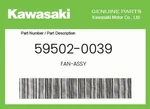 Kawasaki Genuine Fan-assy 59502-0039. Fixed Price $350.27.