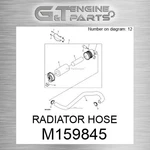 M159845 Radiator Hose Fits John Deere (surplus Open Box). Fixed Price $84.77.