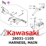 New Kawasaki Genuine 2002-2020 KLX110 Harness, Main 26031-1105. Fixed Price $136.99.