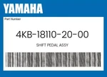 Yamaha Genuine Shift Pedal Assy 4KB-18110-20-00. Fixed Price $69.57.