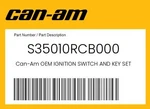 Can-am Genuine Ignition Switch And Key Set S35010RCB000. Fixed Price $86.41.
