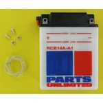 Parts Unlimited Heavy Duty 12-VOLT Battery RCB14AA1. Fixed Price $63.95.