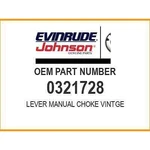 Evinrude Lever Manual Choke 0321728 Oem New. Fixed Price $7.98.