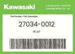 Kawasaki Genuine Relay 27034-0012. Fixed Price $36.14.