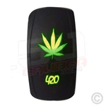 50 Caliber On/off Rocker Switch Weed 420 Green Light Utv Car Truck Polaris Rzr. Fixed Price $19.99.