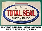Total Seal Piston Rings-vintage Original Vinyl Decal Sticker-performance Racing. Fixed Price $7.33.