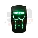 "show Me Your..." 20A 12V Or 24V On/off Rocker Switch Waterproof Design - Green. Fixed Price $21.99.