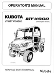 Kubota 2018 RTV-X900 Utility Vehicle Operations & Operators Complete Manual. Fixed Price $25.91.