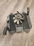 1994 Kawasaki Ninja 250R Radiator Assembly 39060-1087 With Fan 59502-1066. Fixed Price $25.00.