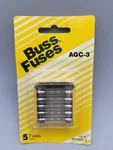 New 5 Pack Cooper Bussmann Glass 3A BP/AGC-3 Fuses. Fixed Price $7.95.