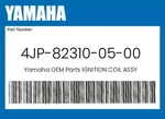 Yamaha Genuine Ignition Coil Assy 4JP-82310-05-00. Fixed Price $73.76.